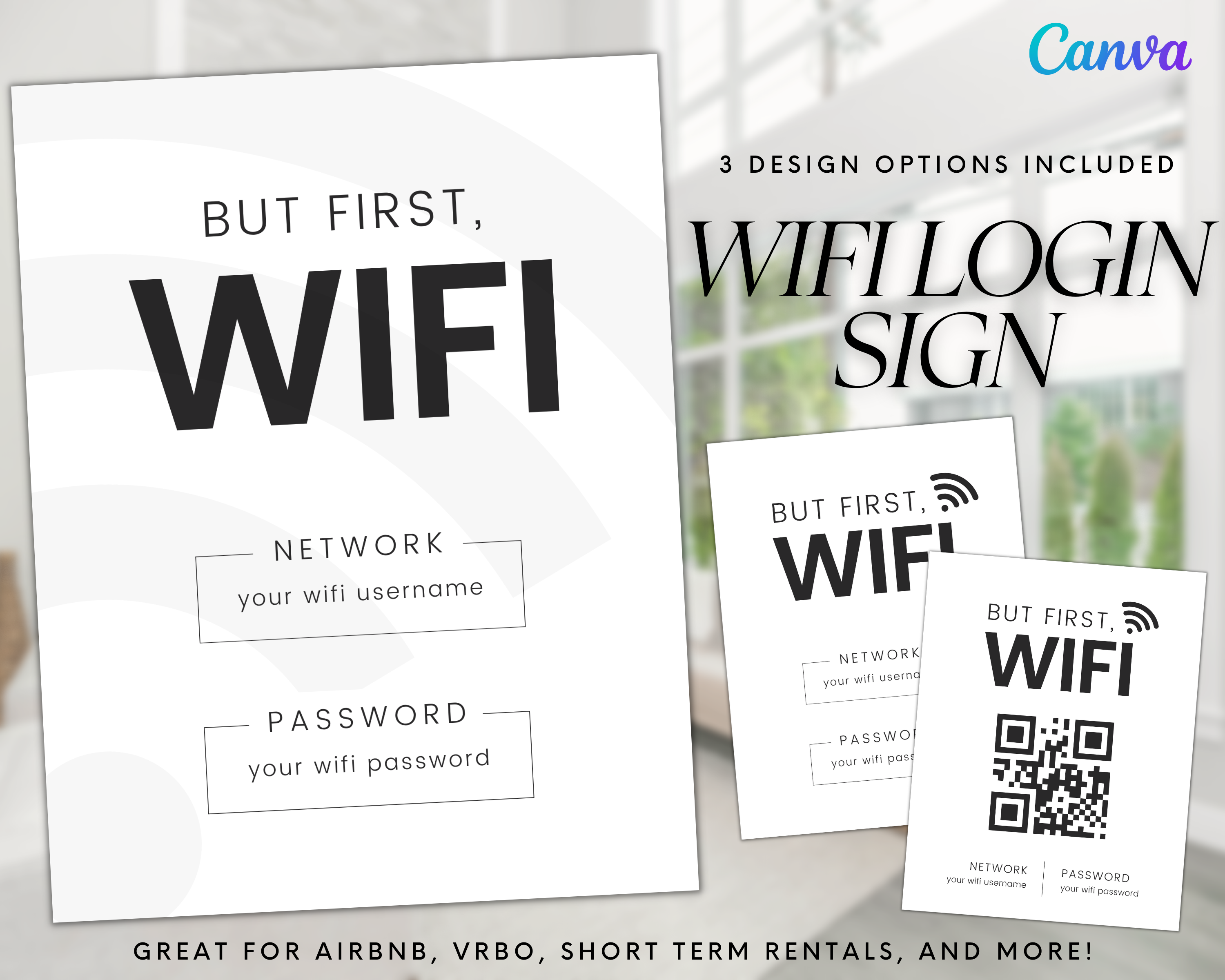 Real Estate Template – Airbnb Wifi Sign