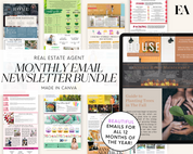 Real Estate Email Newsletter Monthly Newsletter for Real Estate Canva Email Template Bundle Real Estate Email Template Real Estate Farming