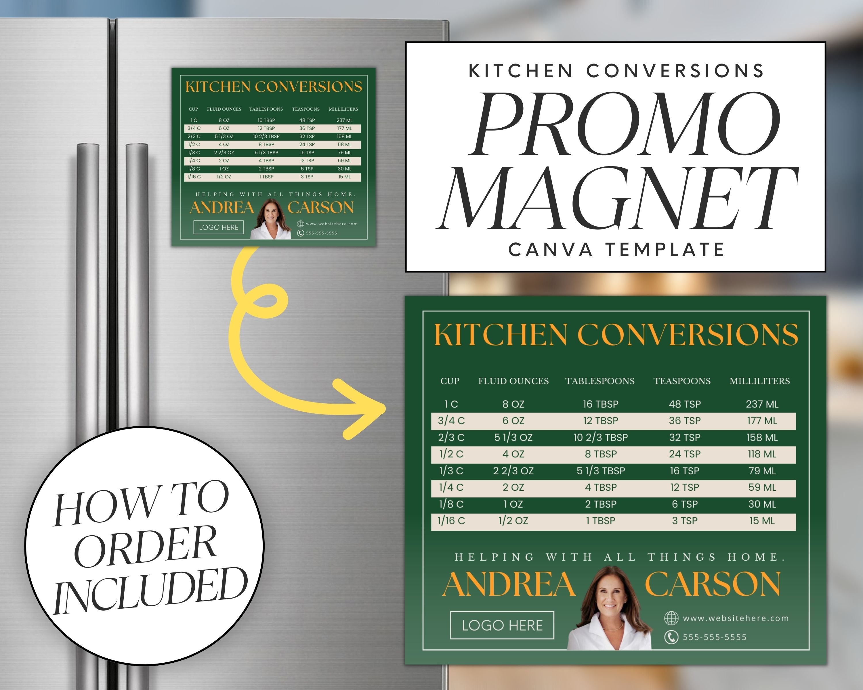 Real Estate Template – Promo Magnet with Kitchen Conversions 10
