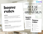 Real Estate Template – House Rules Airbnb Sign