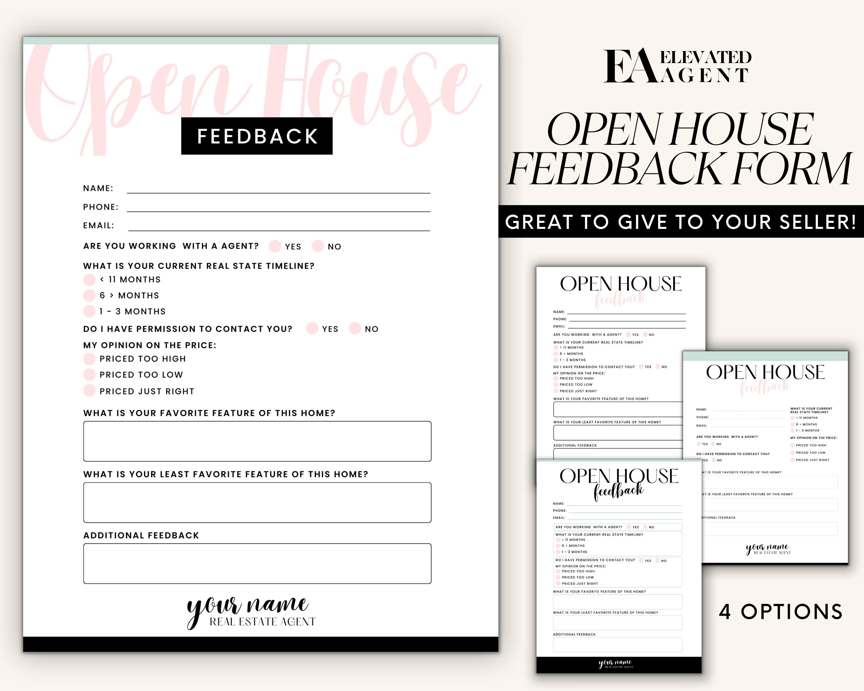 Playful Open House Feedback Set 1