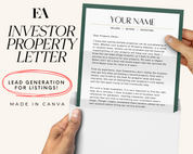 Real Estate Template for Investor Letter Real Estate Letter Template for Investors Real Estate Investing Printable Template