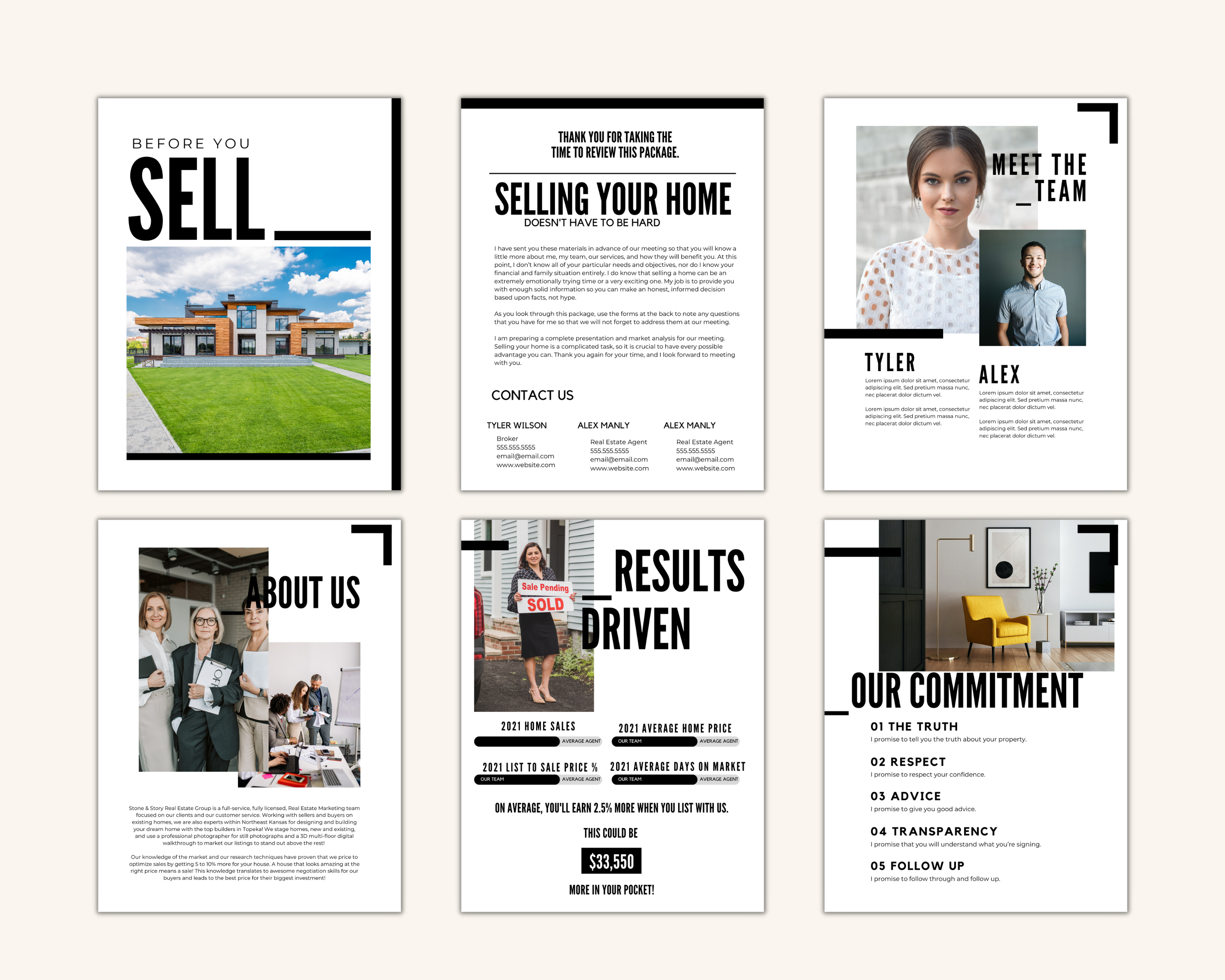 Listing presentation, real estate marketing, realtor marketing, real estate marketing templates, seller packet, real estate listing marketing templates 