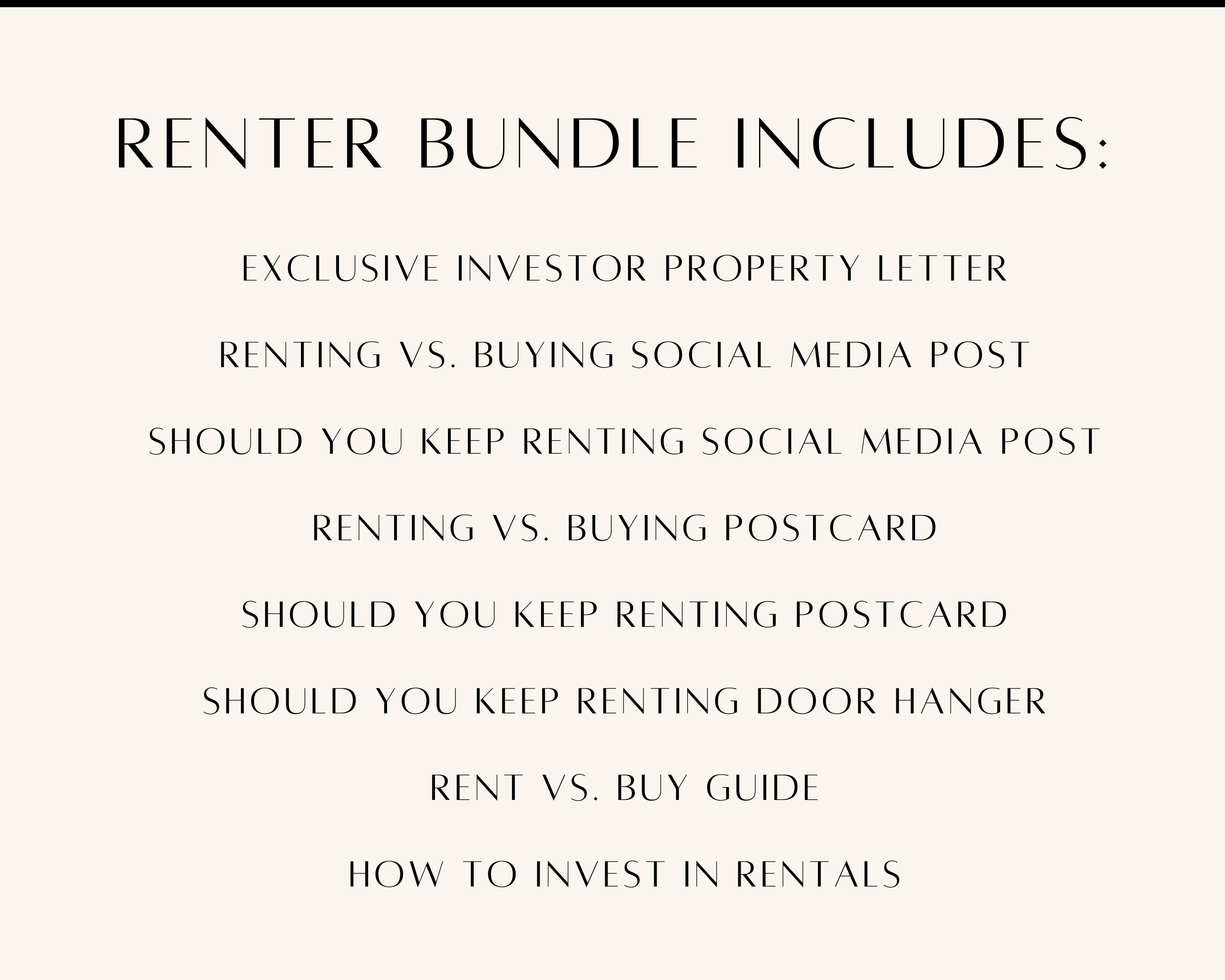 Renter Bundle