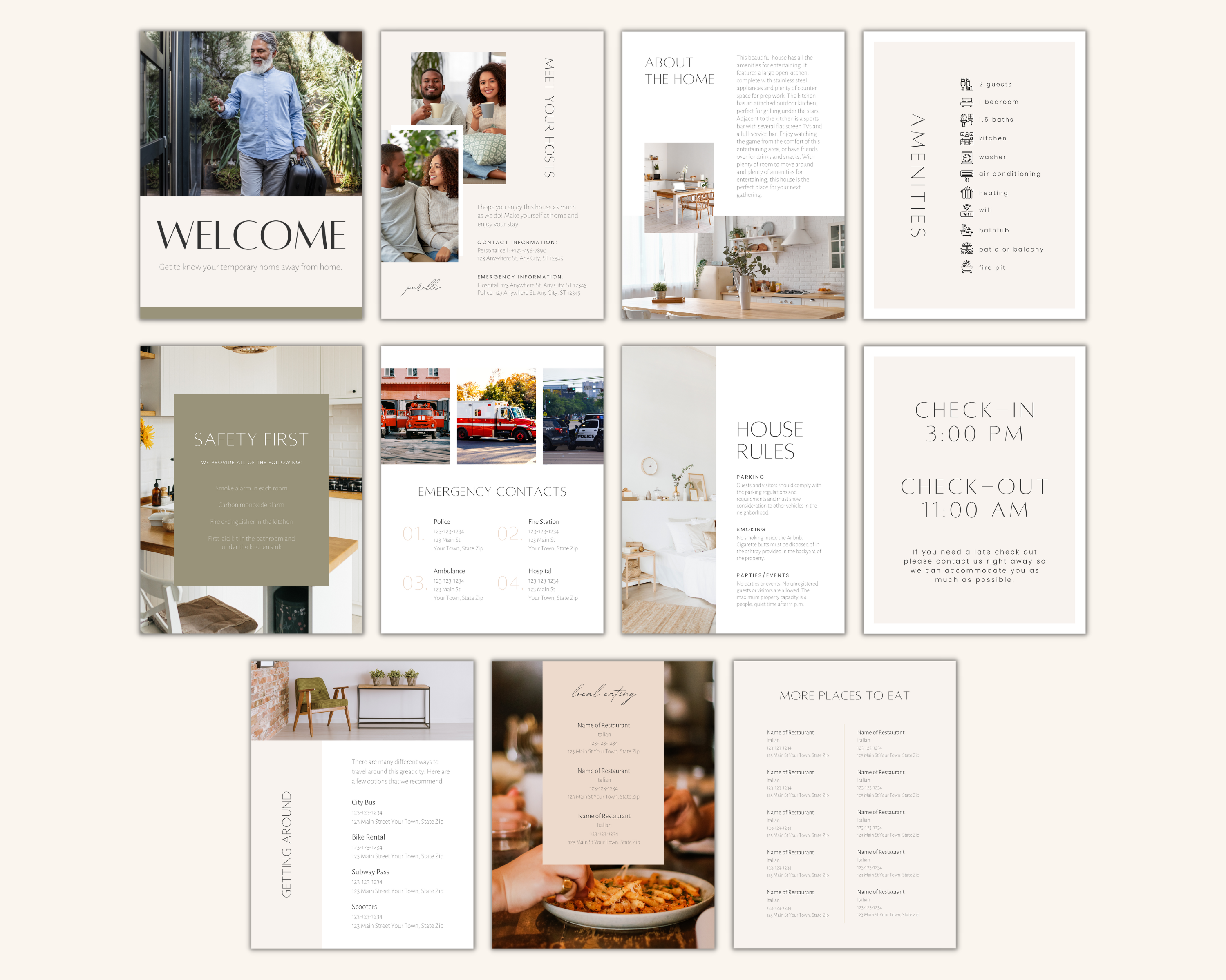 Real Estate Template – Airbnb Welcome Book Cream