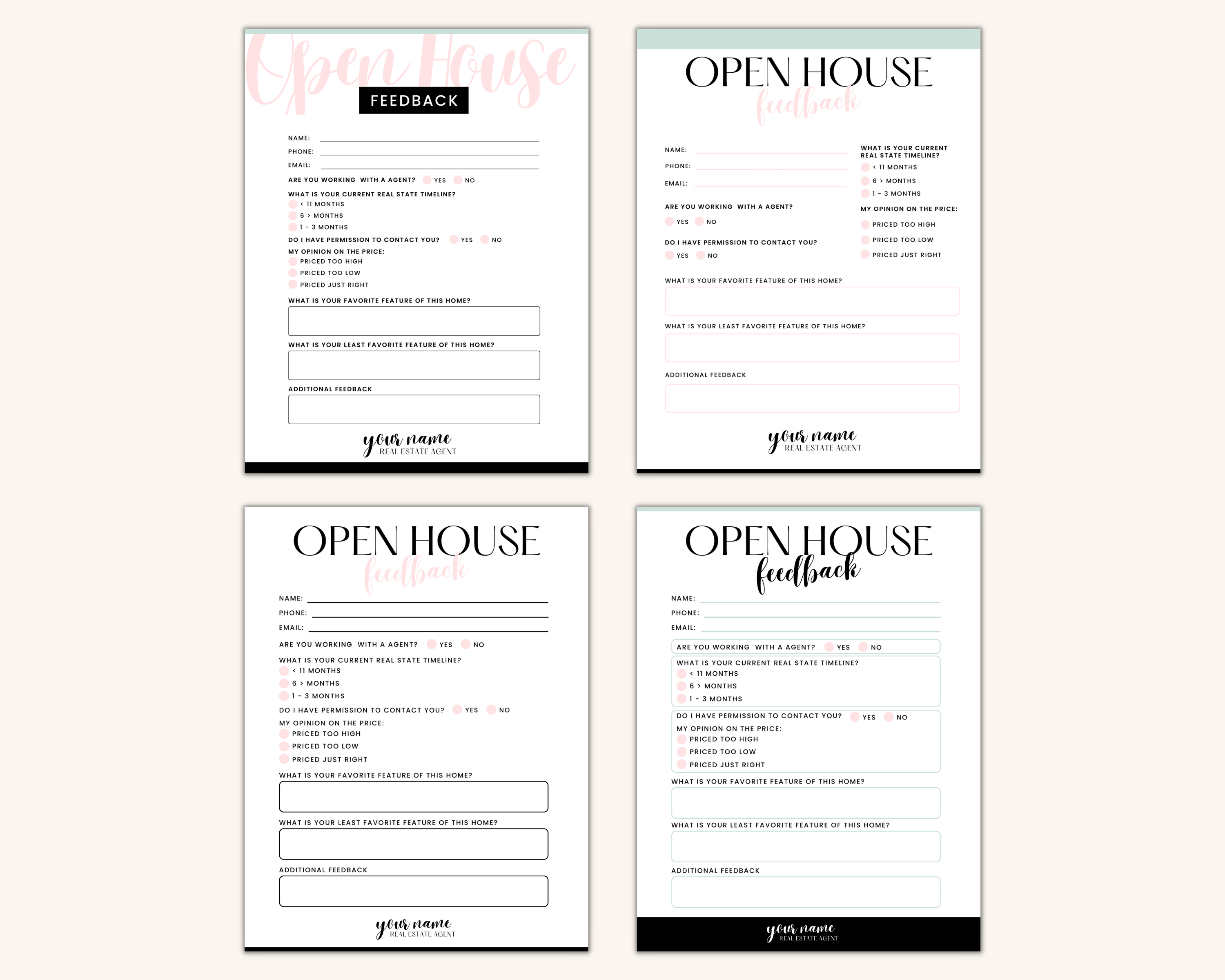 Playful Open House Feedback Set 1