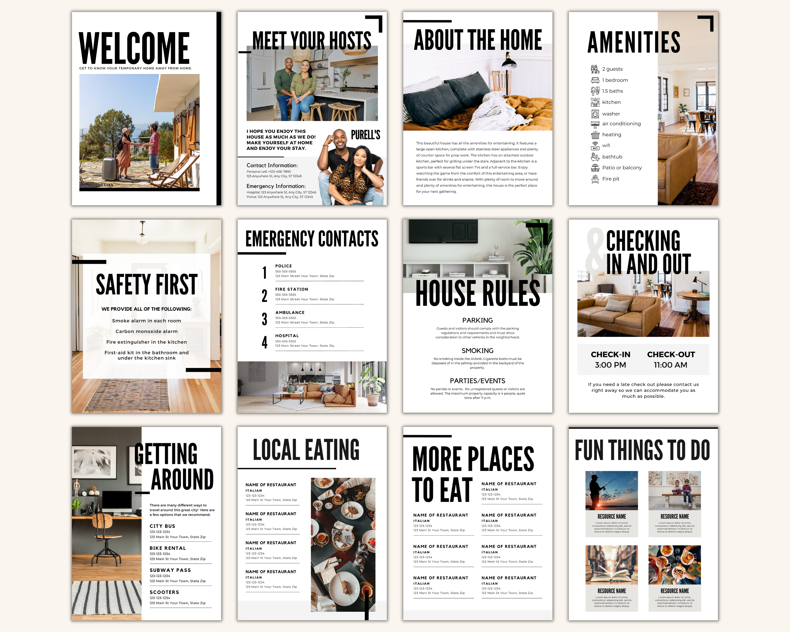 Real Estate Template – Minimal Airbnb Book 2