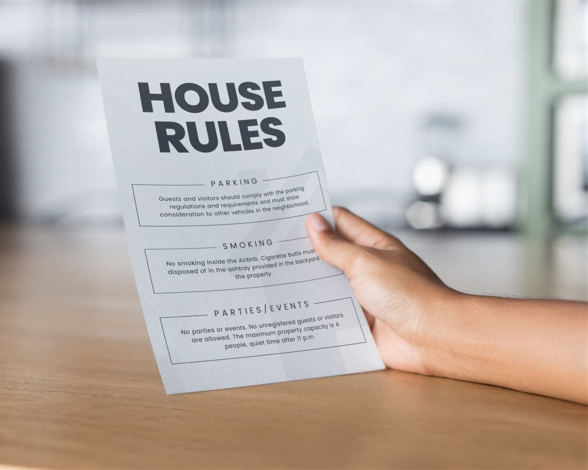 Real Estate Template – Airbnb House Rules Sign