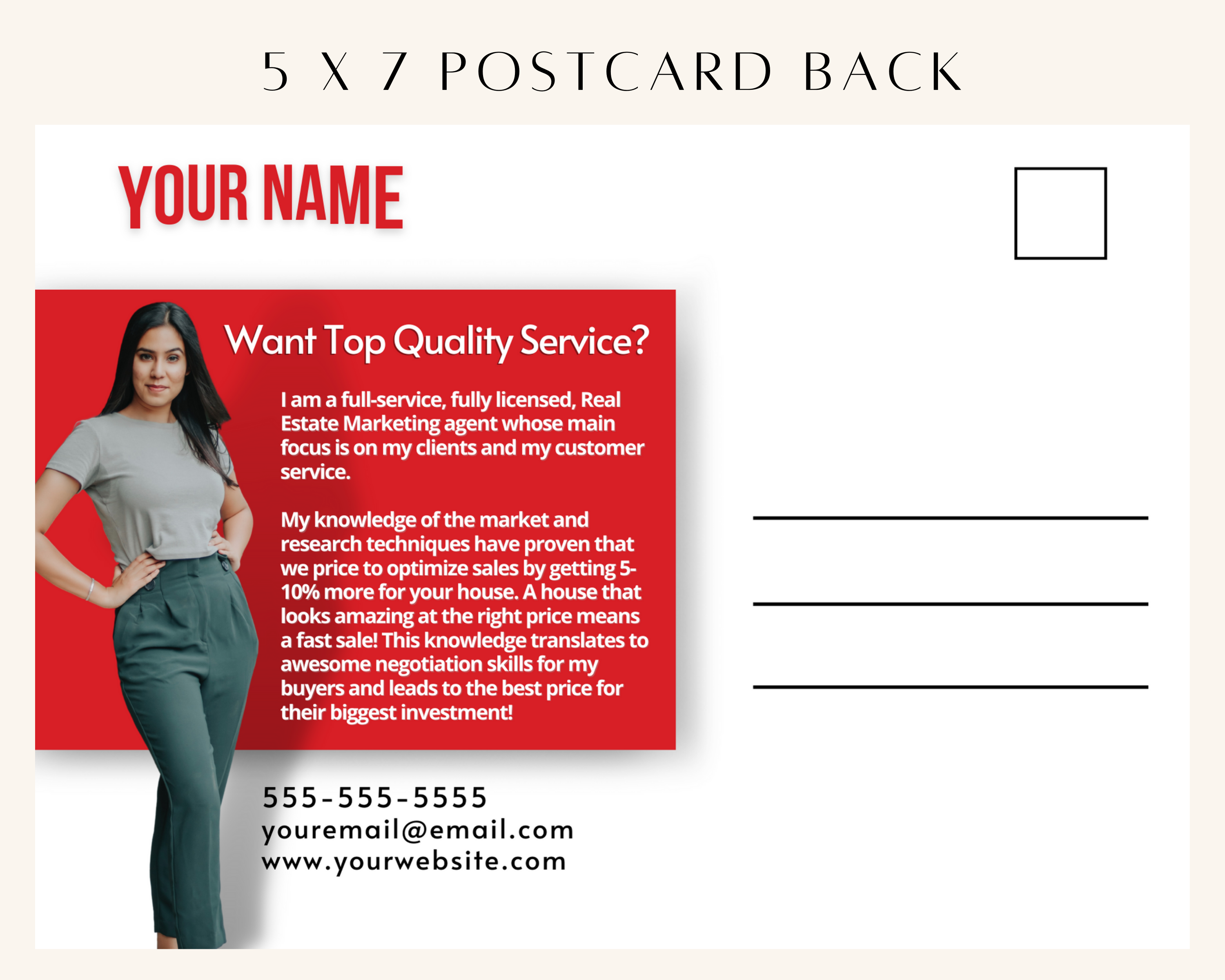 Netflix Style Postcard - Real Estate Template