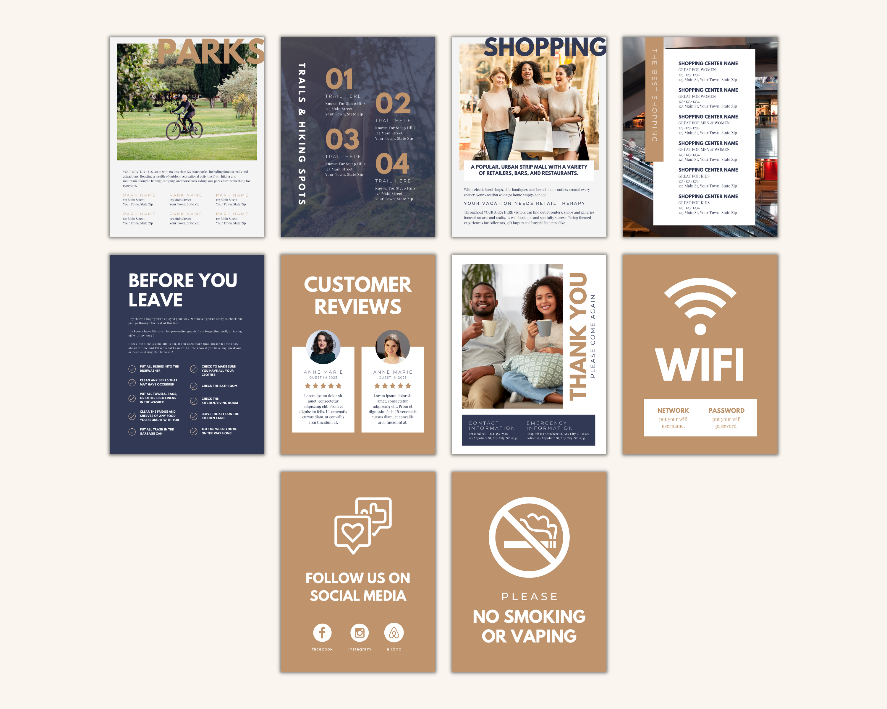 Real Estate Template – Airbnb Welcome Book Blue