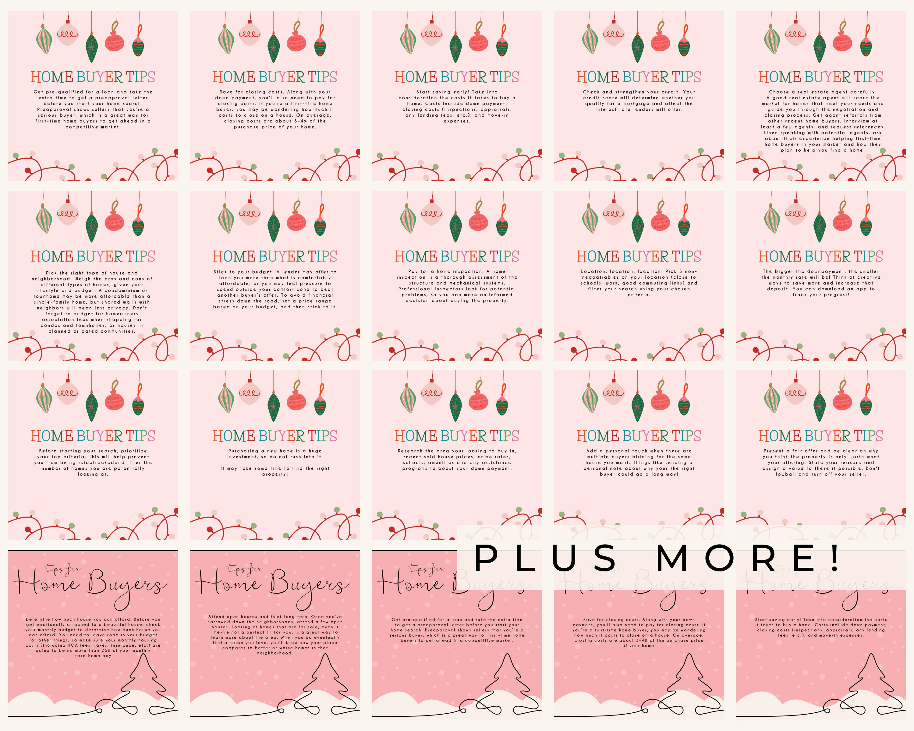 Real Estate Buyer and Seller Tips - Pink Holiday Edition