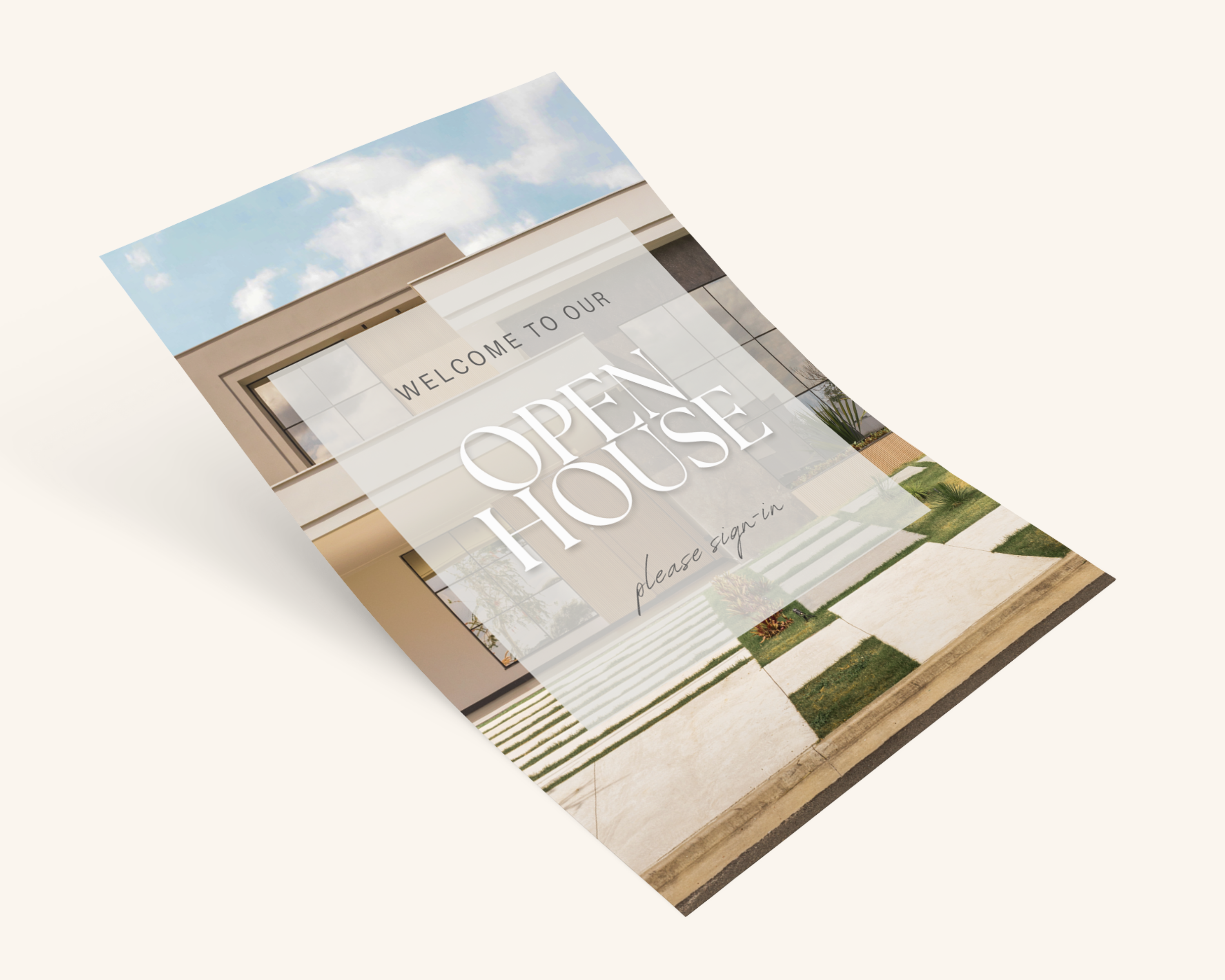 Real Estate Template – Peaceful Open House Welcome Sign