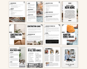 Real Estate Template Bundle for Construction Properties Real Estate Template for Builders Real Estate Building a New Home Guide Template For Homebuilding Agents