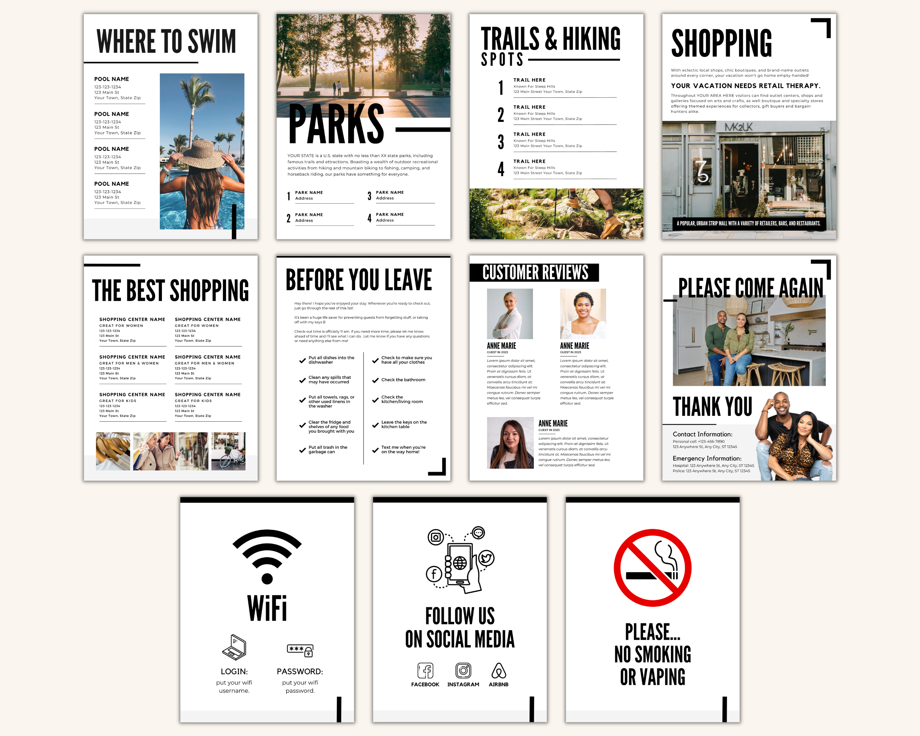 Real Estate Template – Minimal Airbnb Book 2