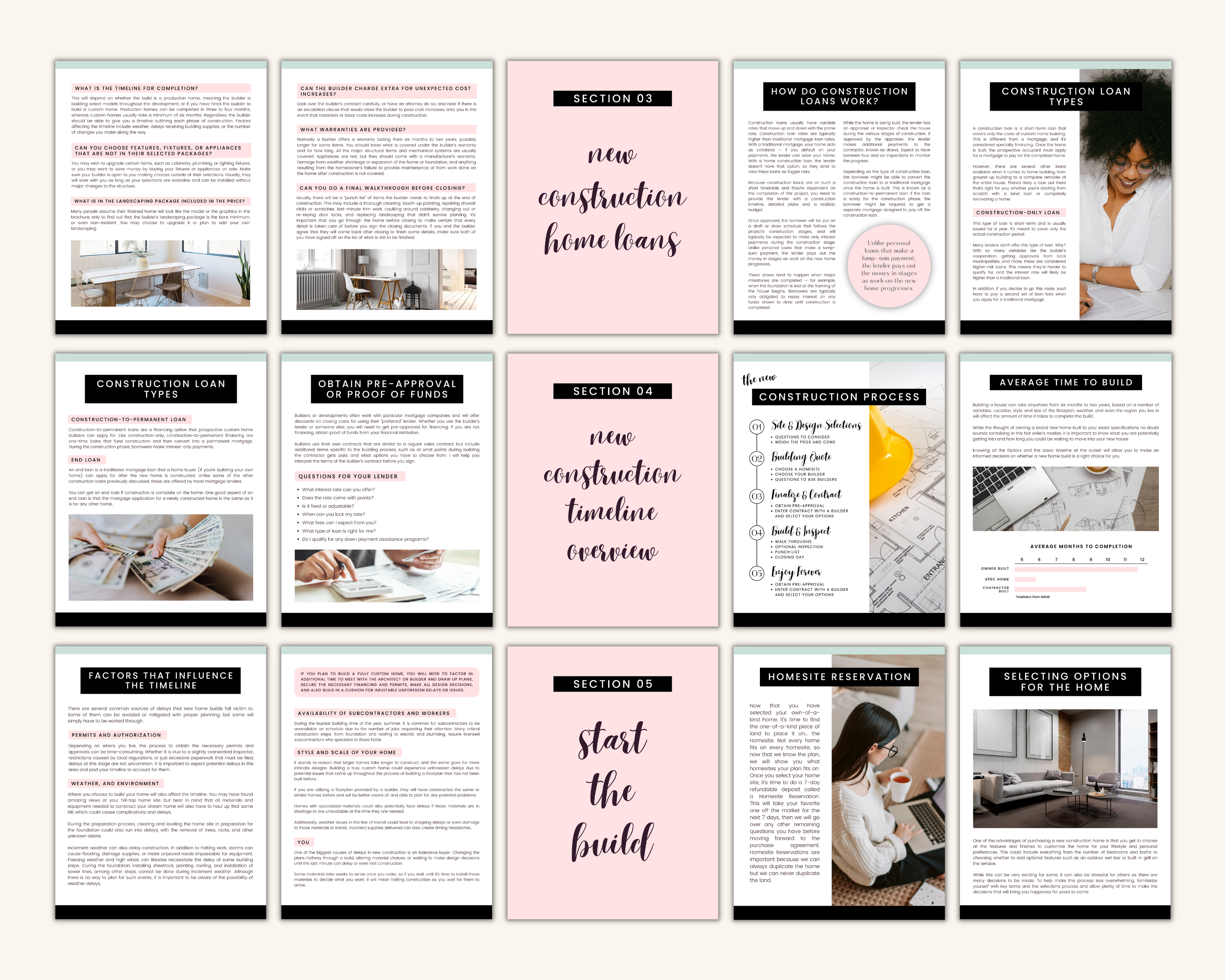 New Construction Guide Real Estate Template Playful Brand Style