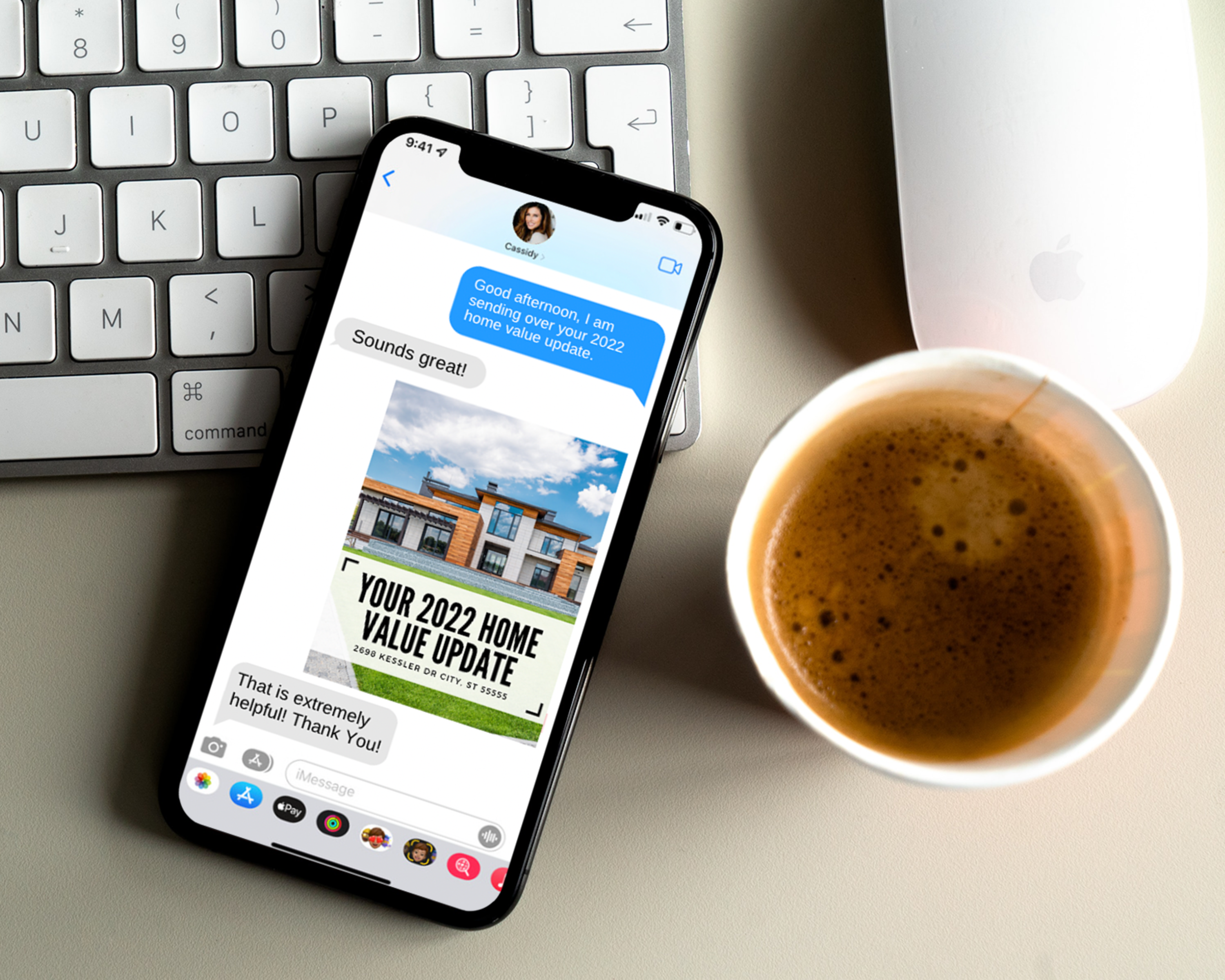 Real Estate Template Text Message Images for CMA