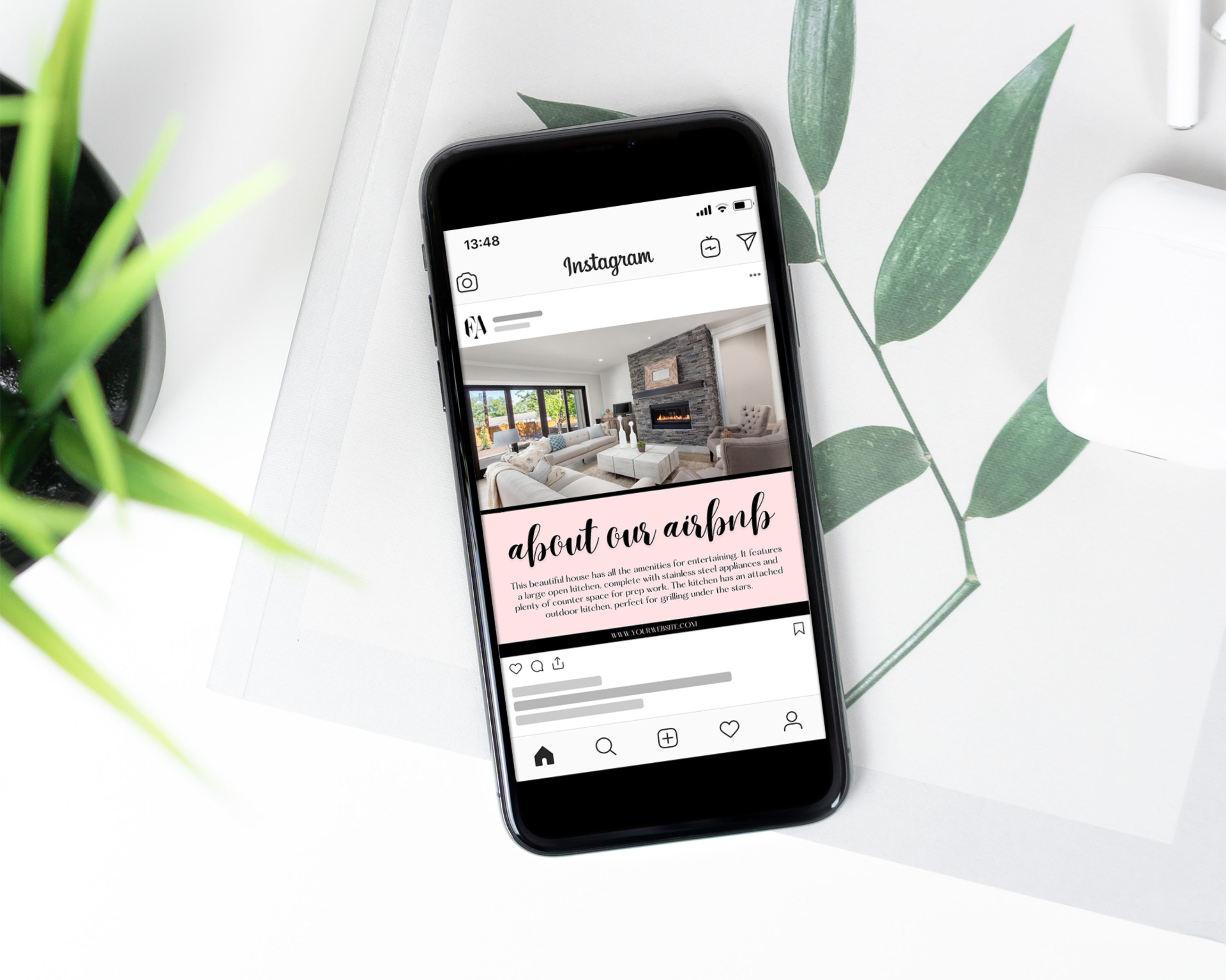 Real Estate Template – Playful Airbnb Social Media Posts