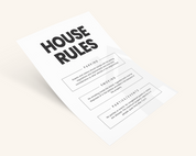 Real Estate Template – Airbnb House Rules Sign