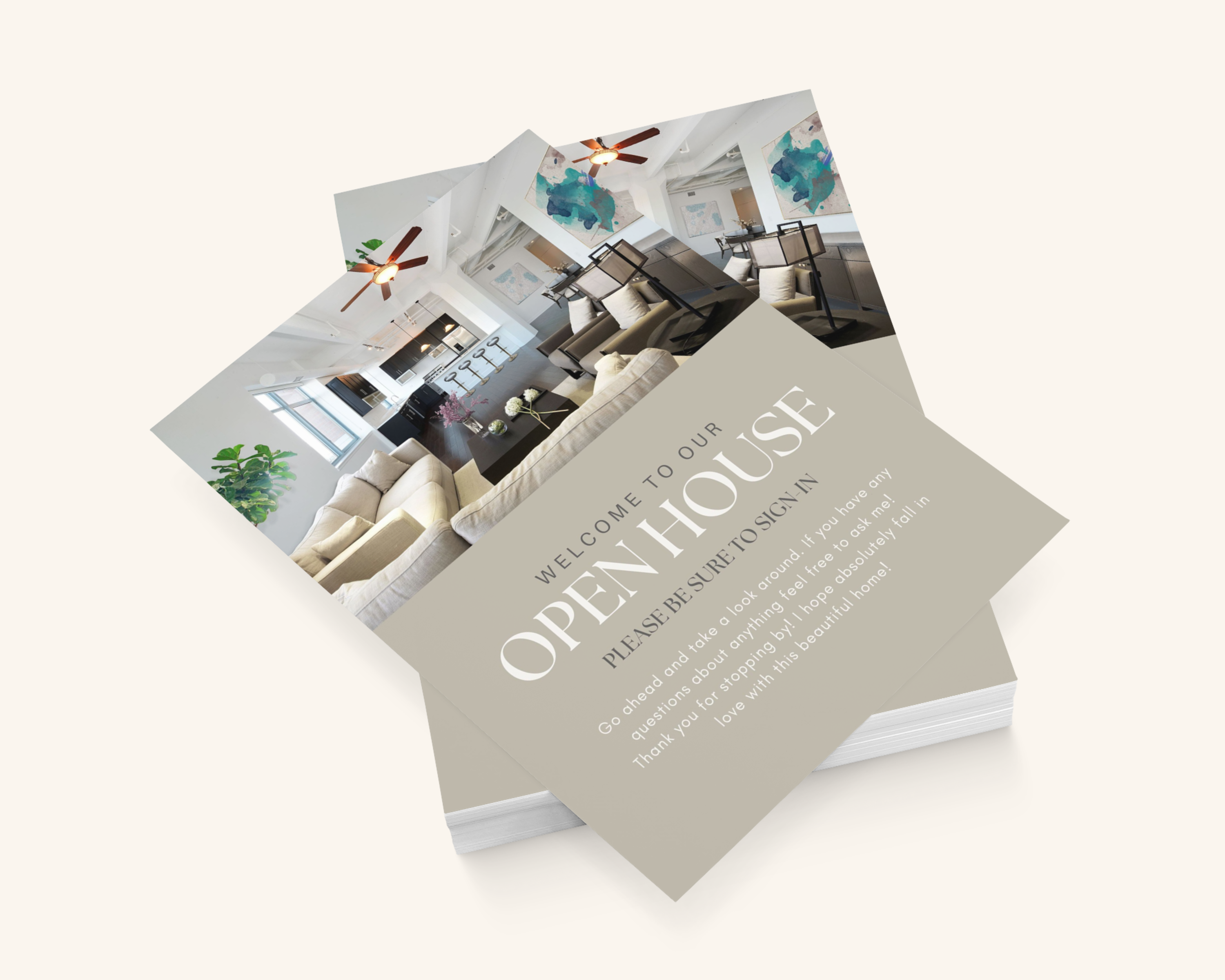 Real Estate Template – Peaceful Open House Welcome Sign