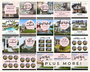 Real Estate Templates – 200 Branded Real Estate Social Media Post - Playful Brand Style