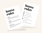 Real Estate Template – House Rules Airbnb Sign