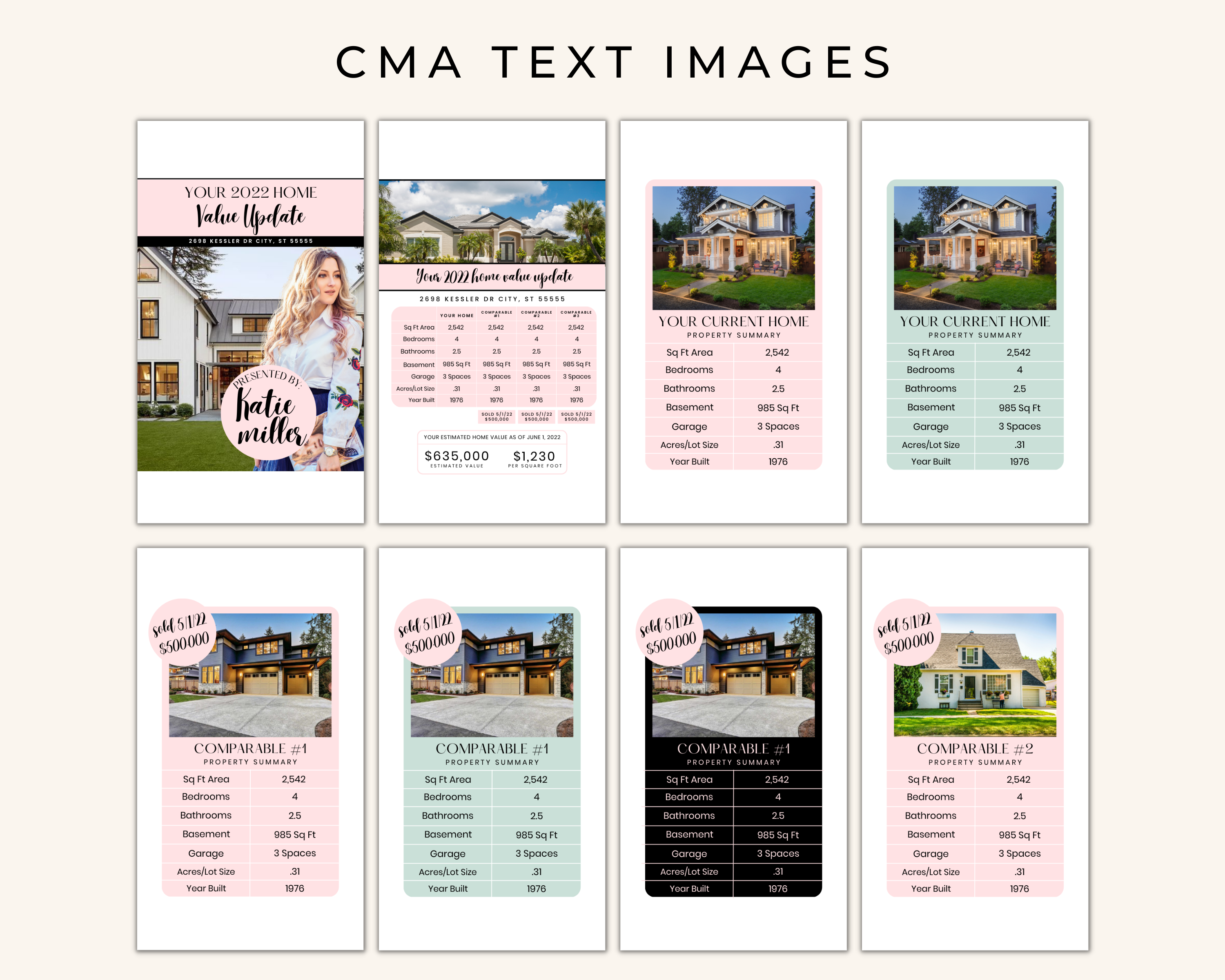 Real Estate Text Message Images Pink Real Estate Template