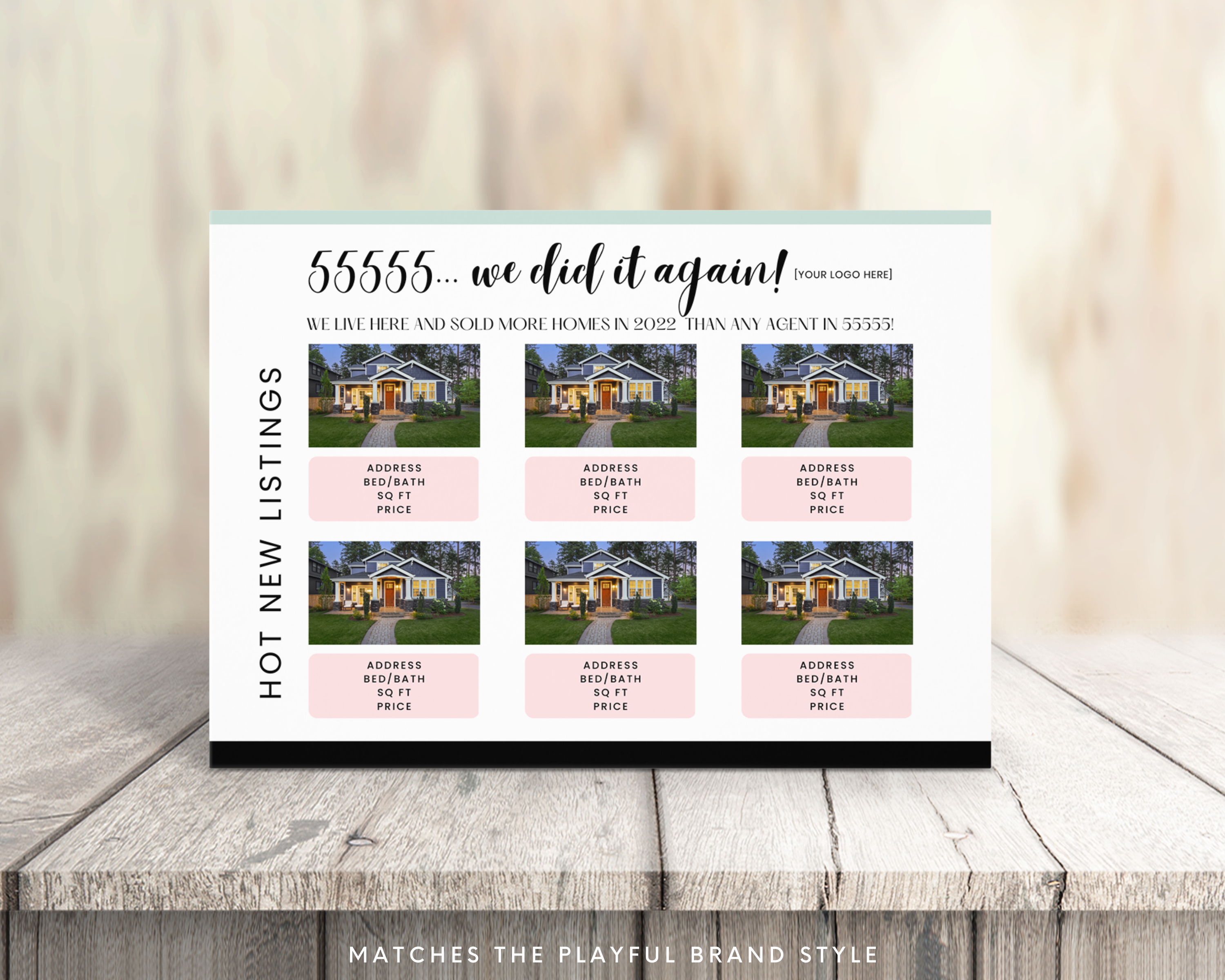 Real Estate Template – Market Update Postcard - Playful Brand