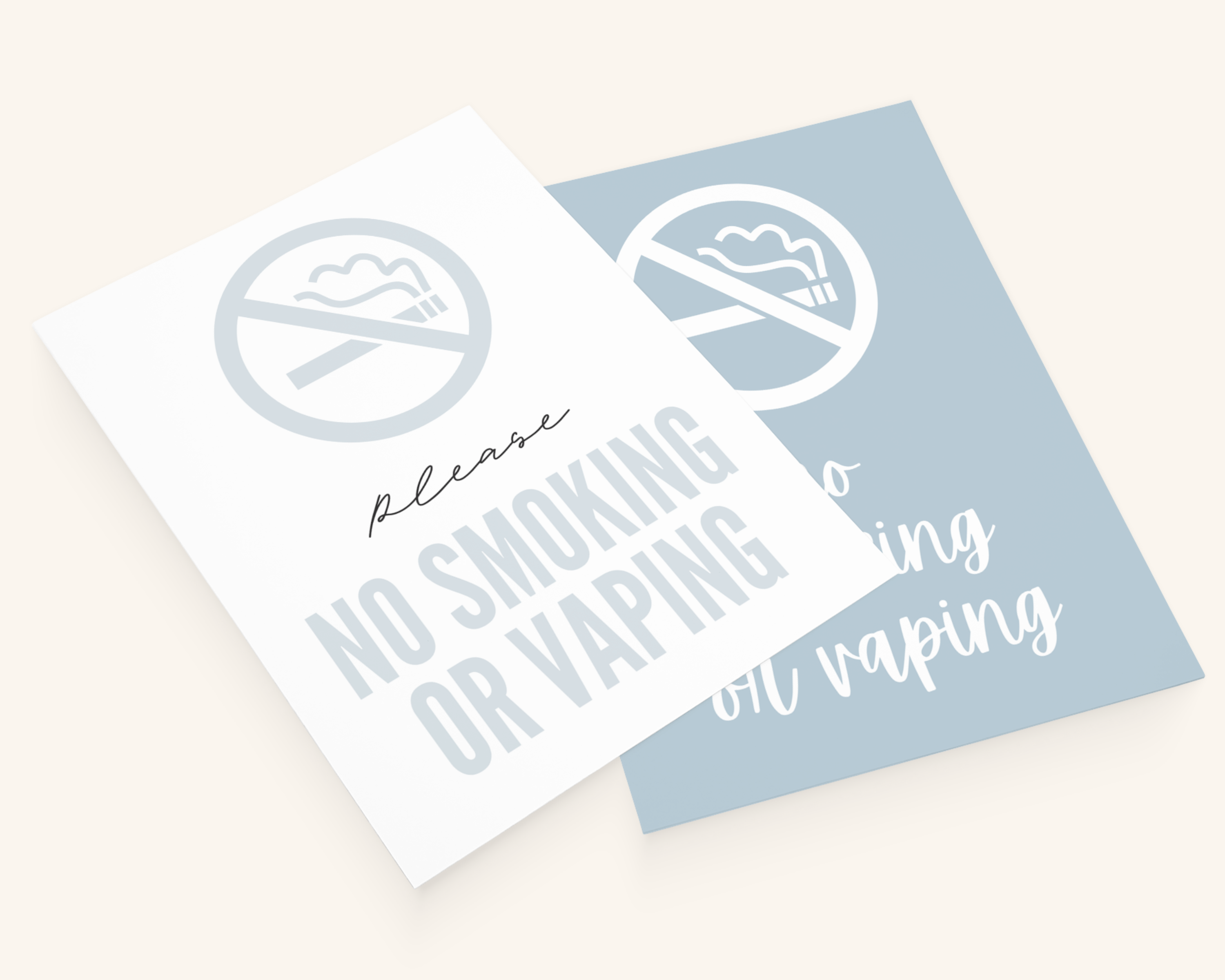 Real Estate Template – Airbnb No Smoking Sign