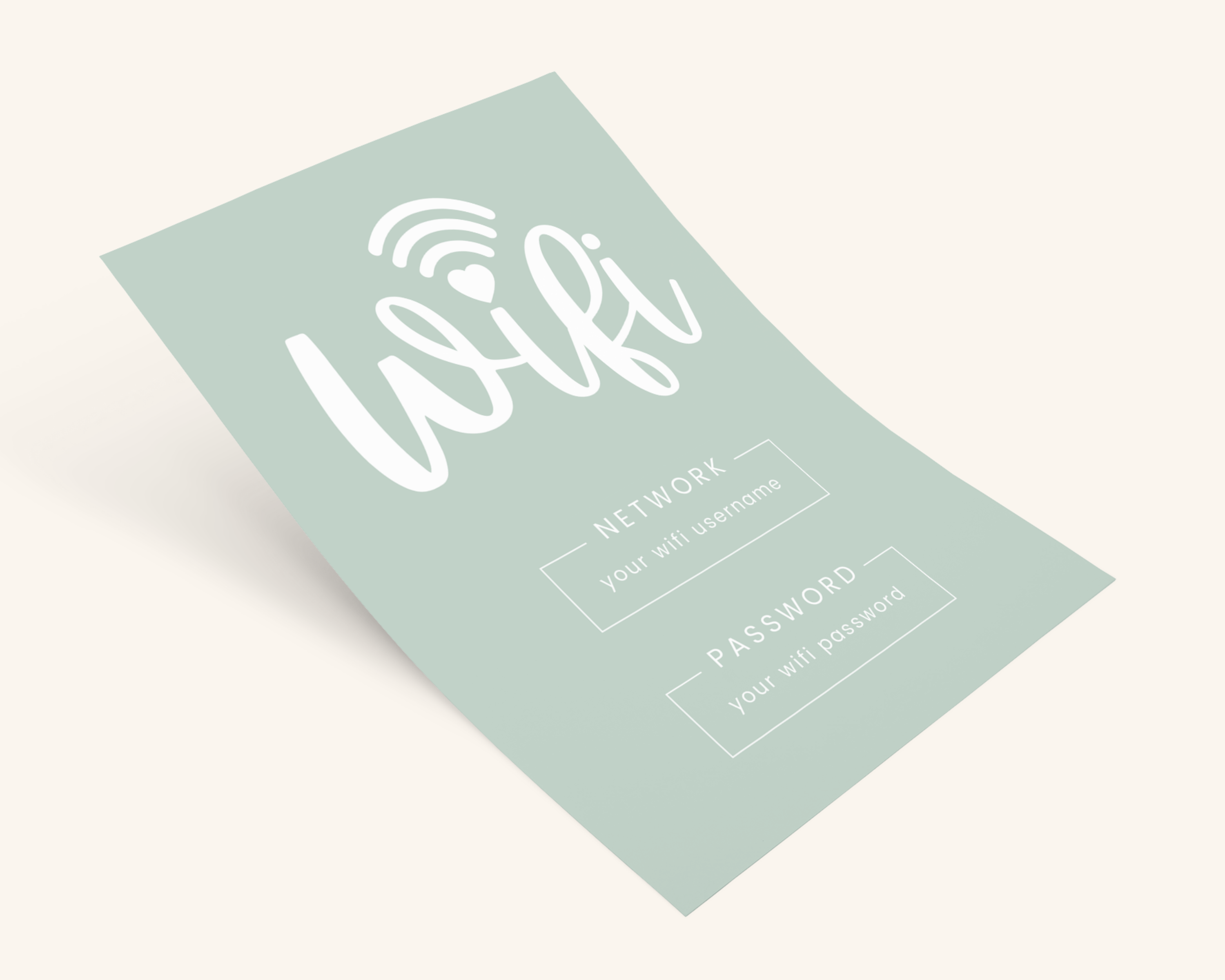 Real Estate Template – Airbnb Wifi Sign