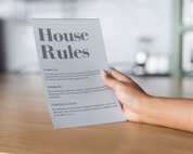 Real Estate Template – House Rules Airbnb Sign