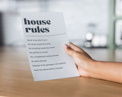 Real Estate Template – House Rules Airbnb Sign