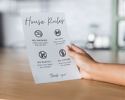 Real Estate Template – House Rules Airbnb Sign