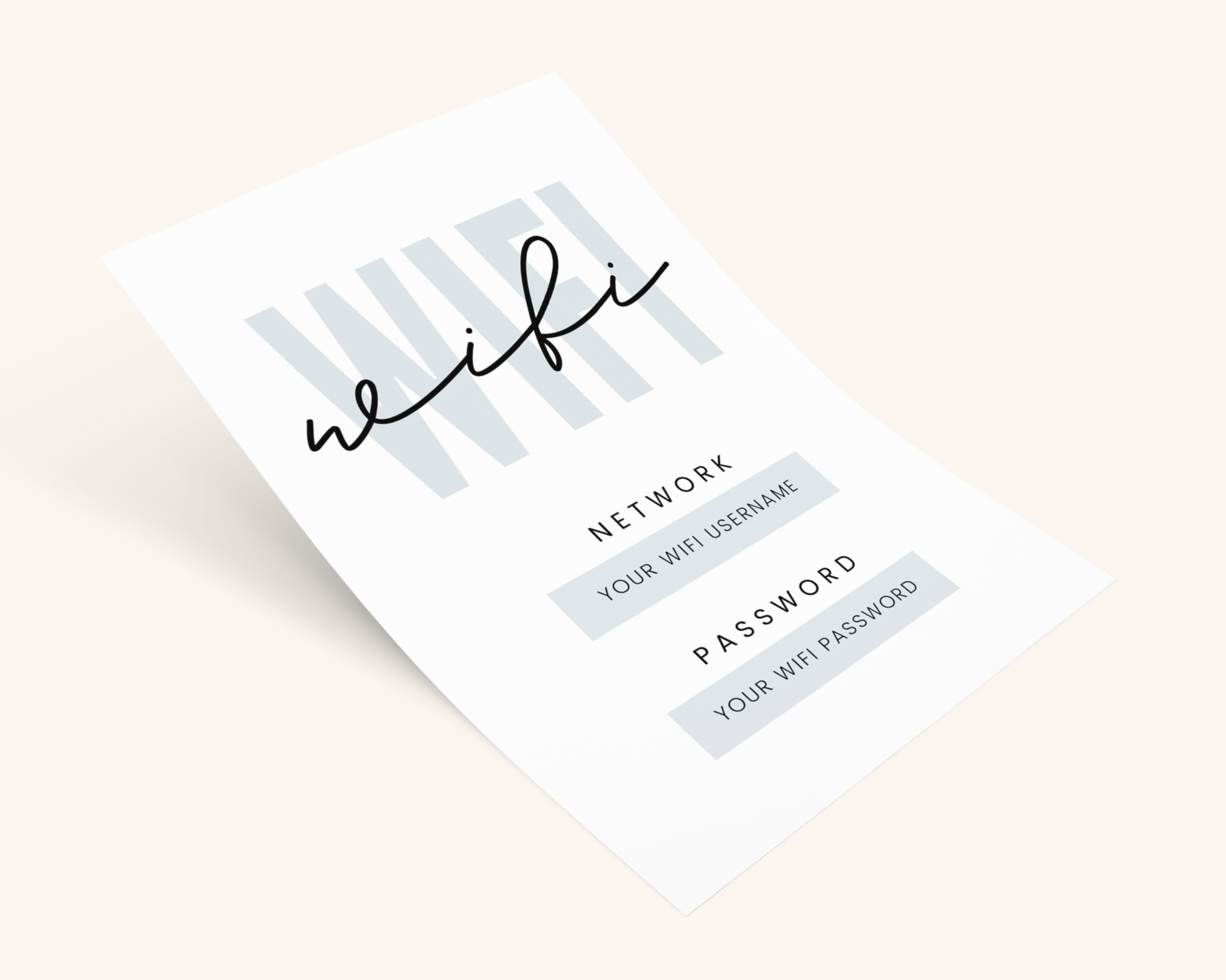 Real Estate Template – Airbnb Wifi Sign