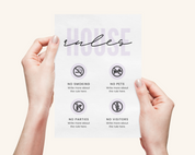 Real Estate Template – House Rules Airbnb Sign