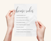 Real Estate Template – Airbnb House Rules Sign