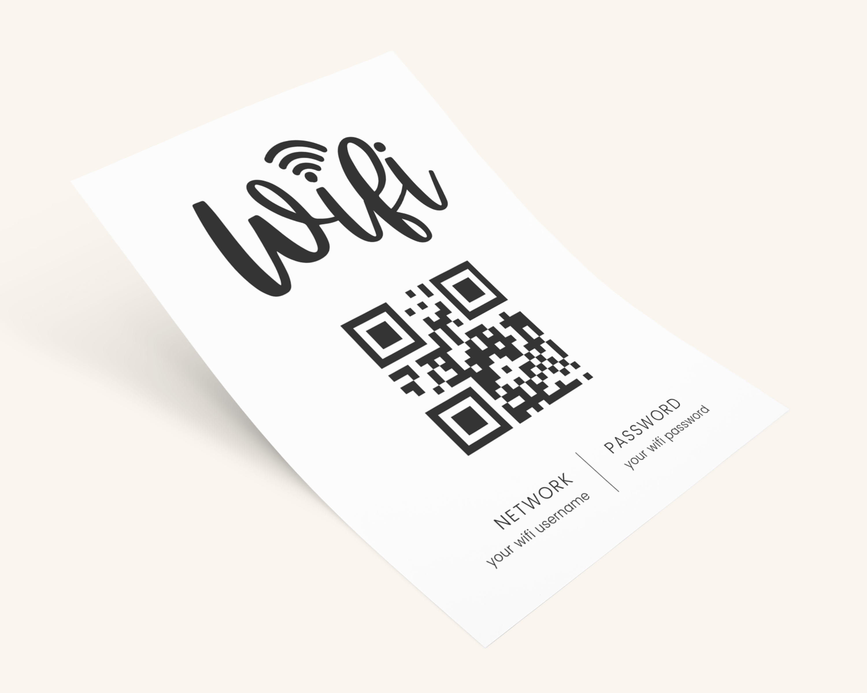 Real Estate Template – Airbnb Wifi Sign 