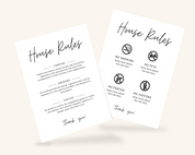 Real Estate Template – House Rules Airbnb Sign