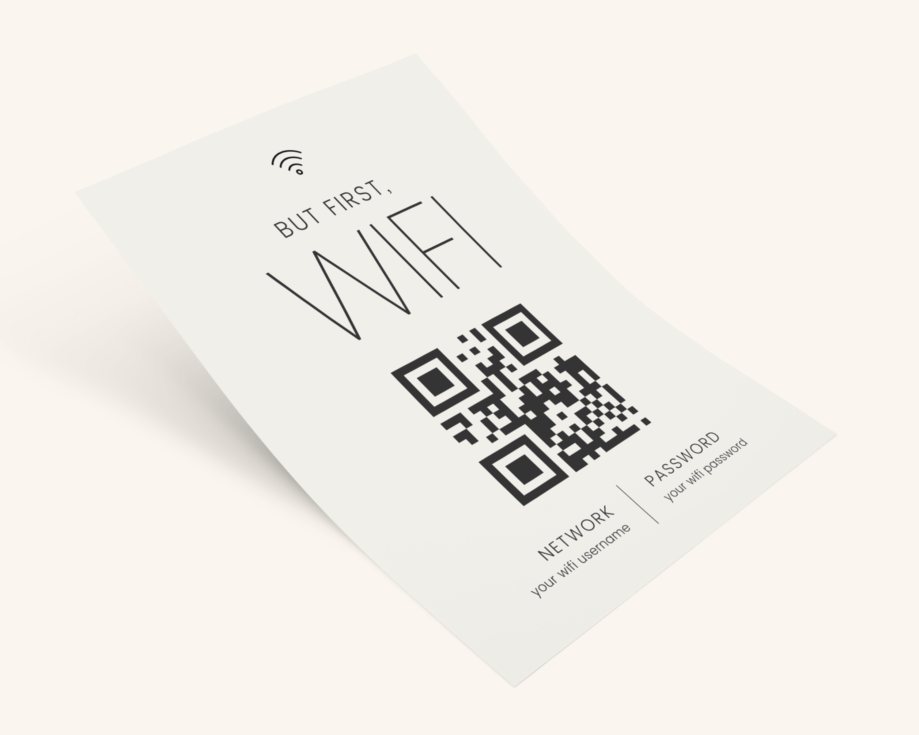 Real Estate Template – Airbnb Wifi Sign