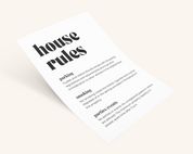 Real Estate Template – House Rules Airbnb Sign