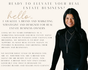 Hello, I am Kelli. The owner of Elevated Agent and your Real Estate Templates designer helping you elevate your real estate business.