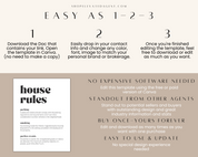 Real Estate Template – House Rules Airbnb Sign