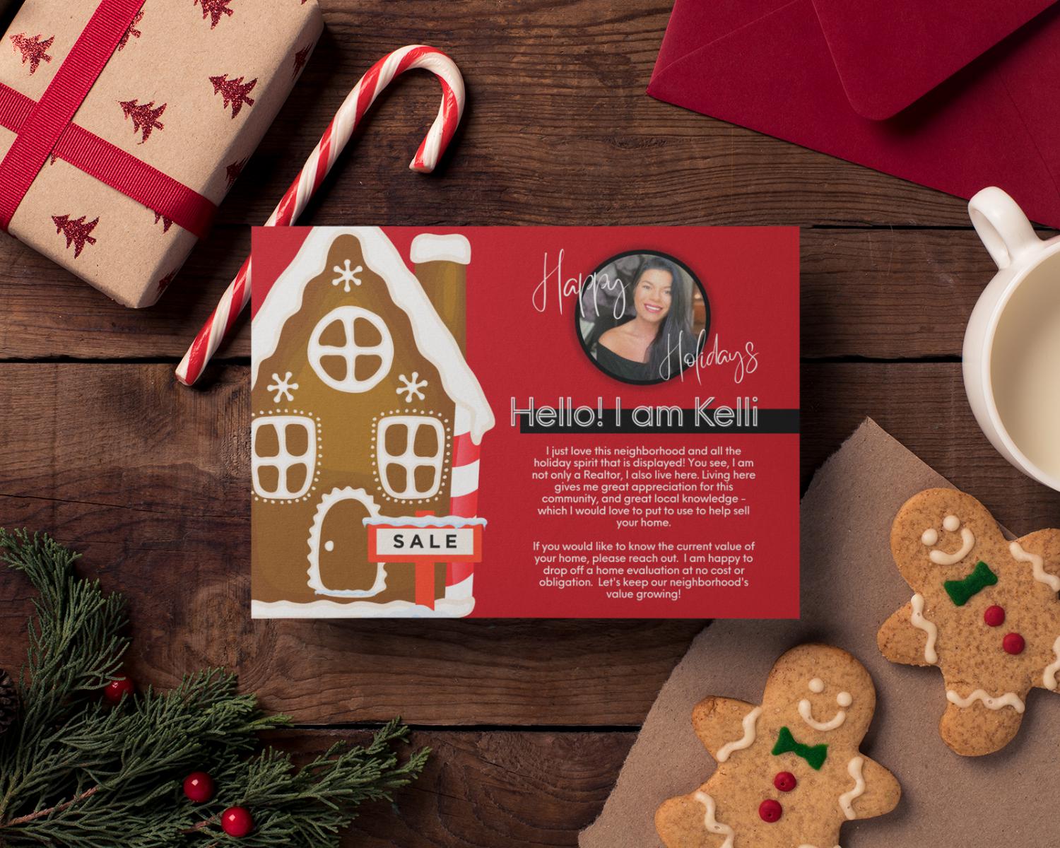 Real Estate Template – Real Estate Holiday Card - Hello Neighbor Postcard