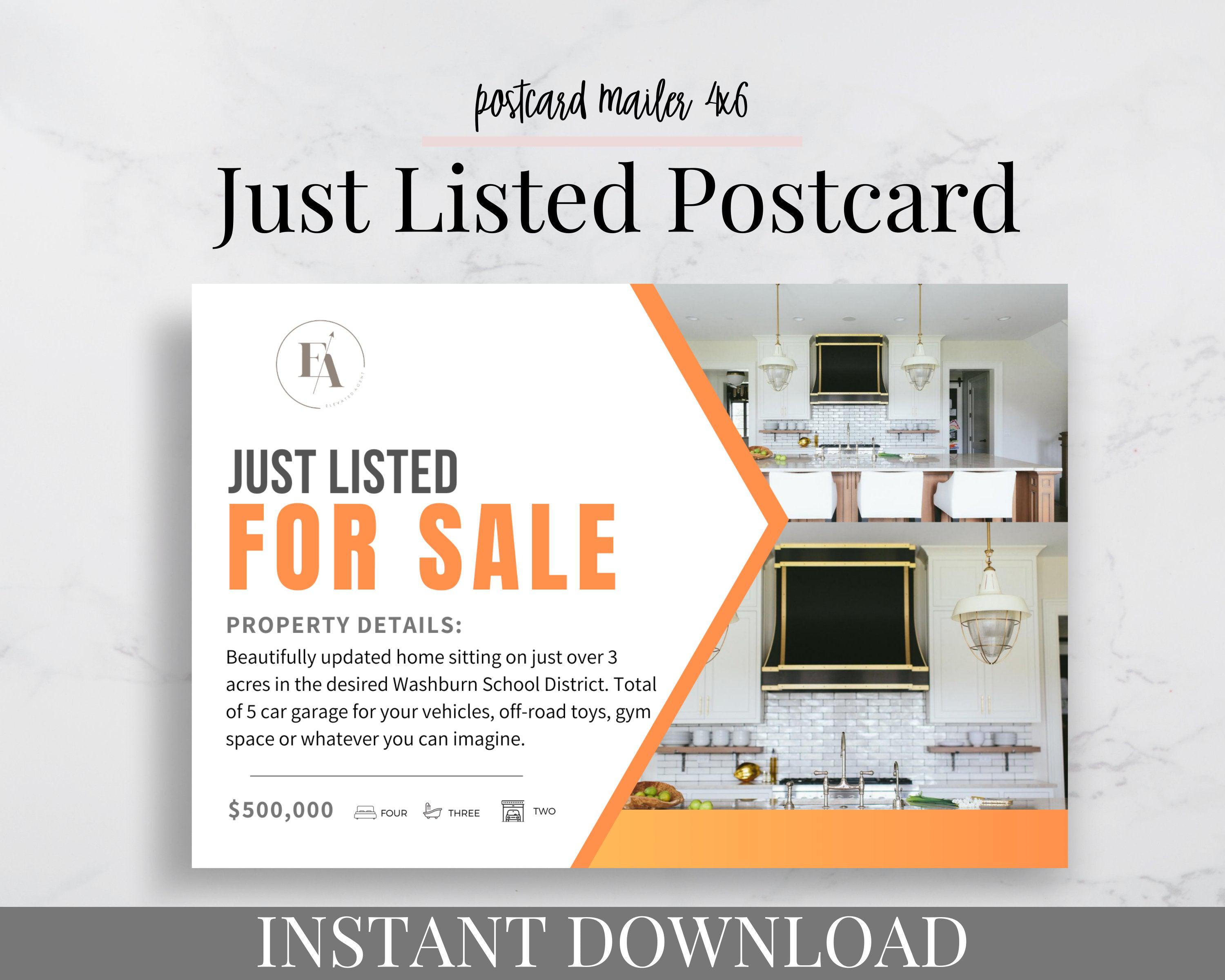 Real Estate Template – Just Listed Postcard