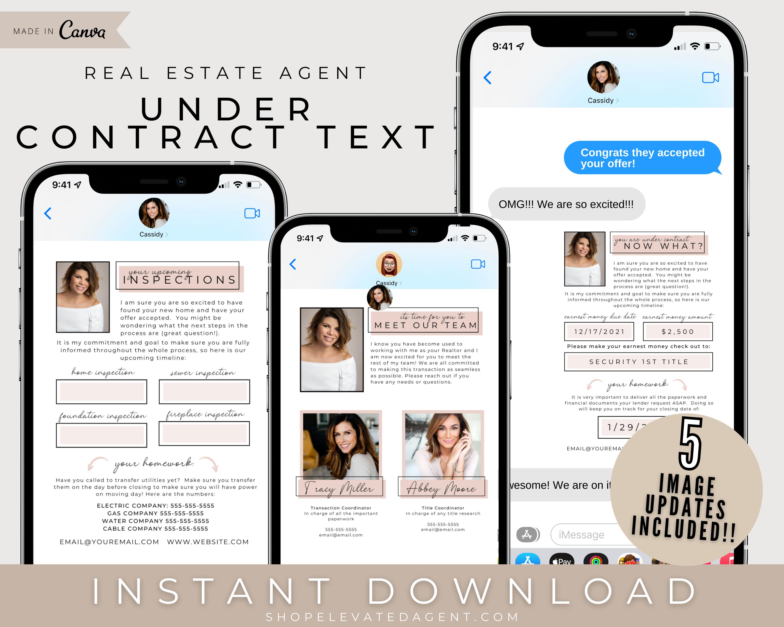 Under Contract Text Message Template