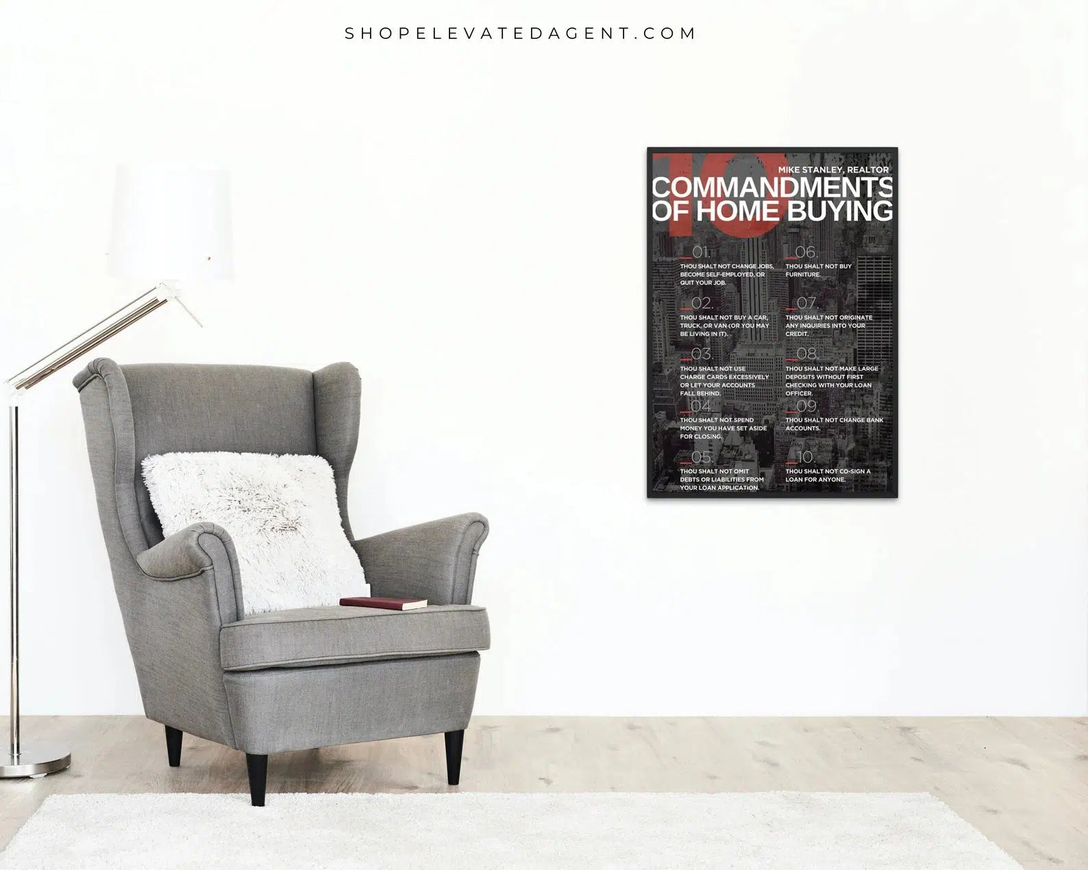 Real Estate Template for Office Poster Real Estate Office Decor for Real Estate Agent Poster Template for Real Estate Commandments 