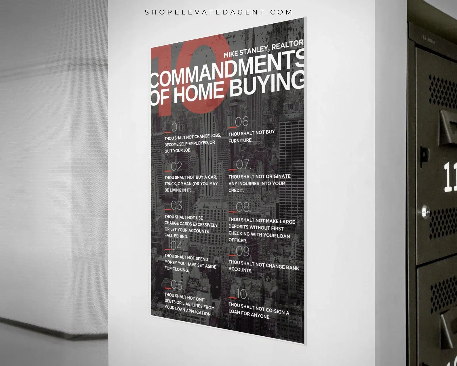 Real Estate Template for Office Poster Real Estate Office Decor for Real Estate Agent Poster Template for Real Estate Commandments 