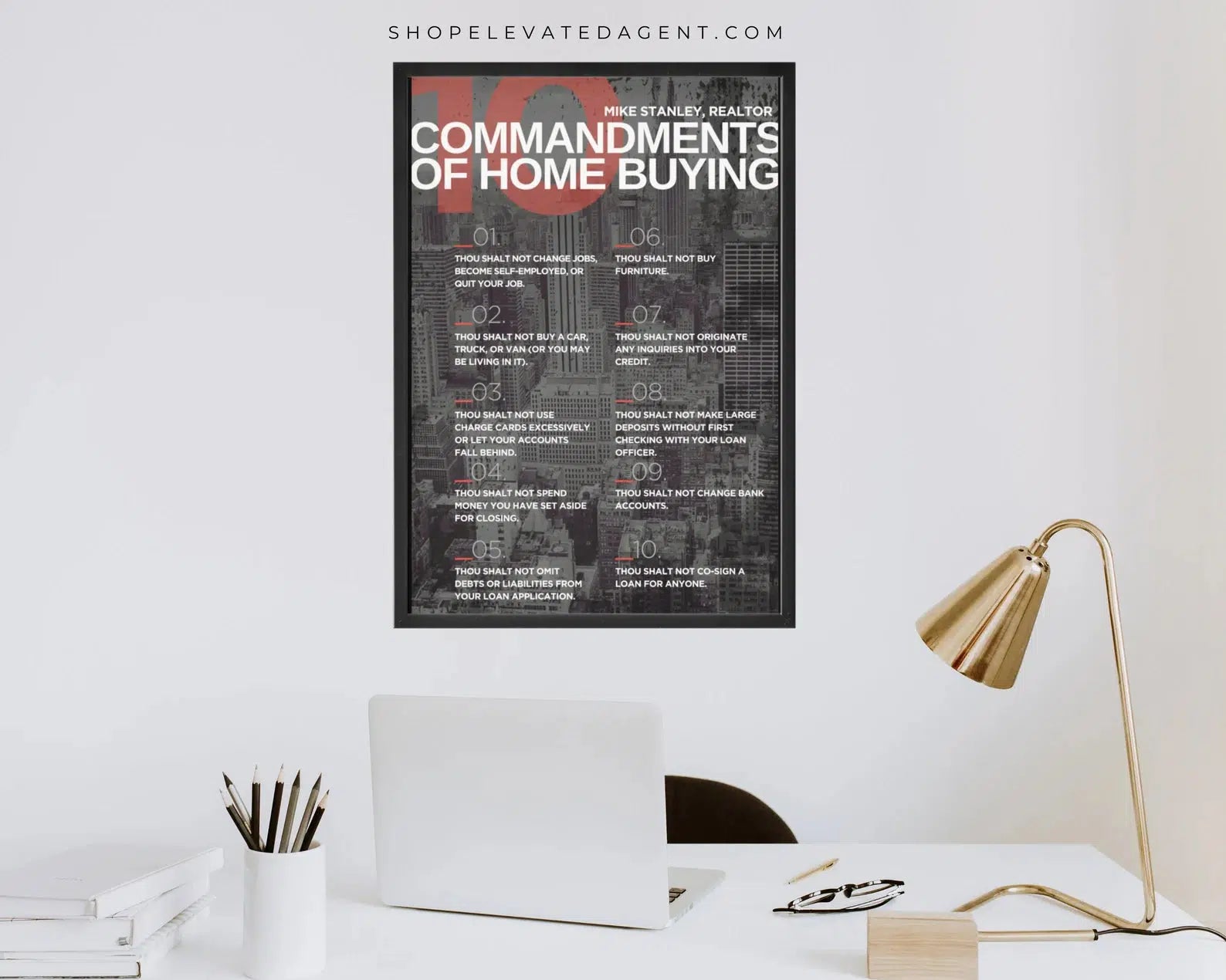 Real Estate Template for Office Poster Real Estate Office Decor for Real Estate Agent Poster Template for Real Estate Commandments 